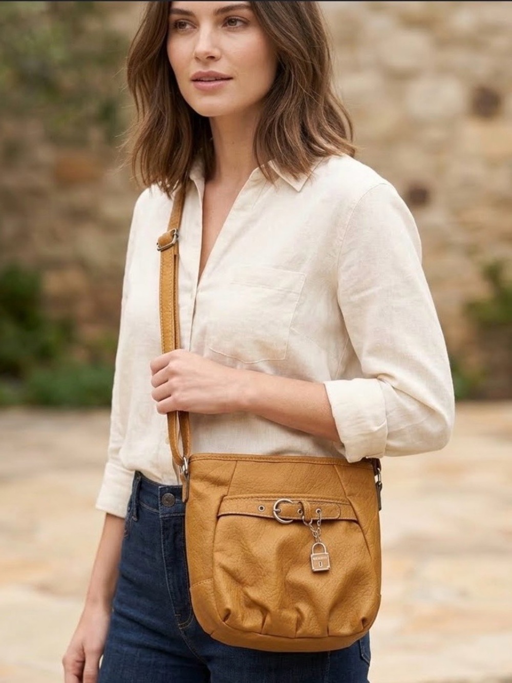 Like New Rosetti Light Brown Crossbody Bag